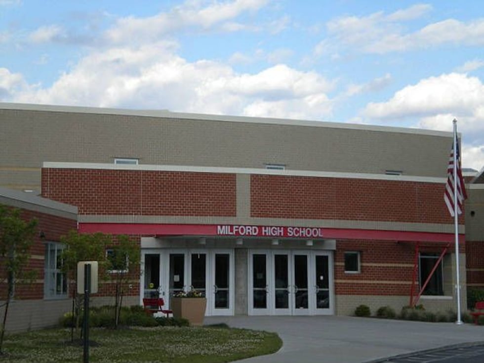 Milford High School, donde trabajó el acusado por un breve tiempo entre febrero y julio.