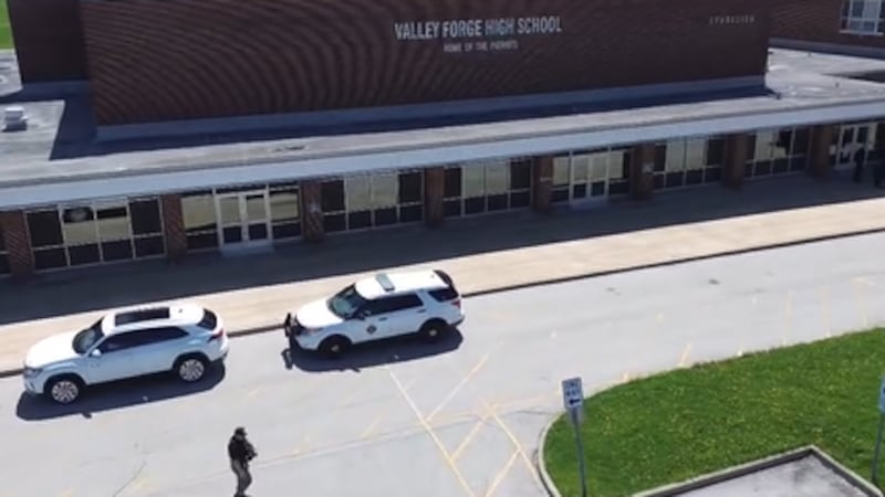Dozens of first responders flood Valley Forge High School in Parma Heights