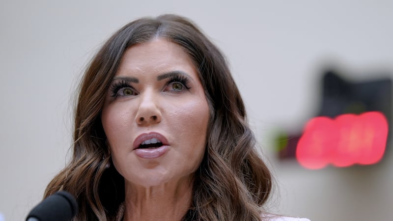 Homeland Security Secretary Kristi Noem testifies during a House Committee on the Judiciary...