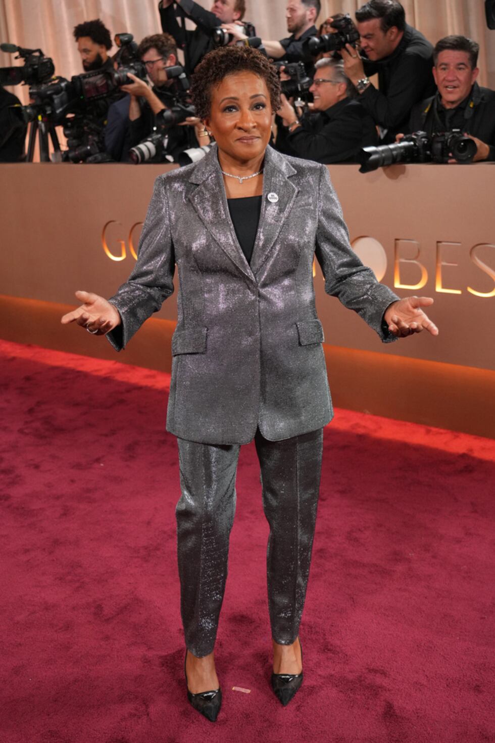 Wanda Sykes llega a la 83.ª edición de los Globos de Oro el domingo 11 de enero de 2026, en el...