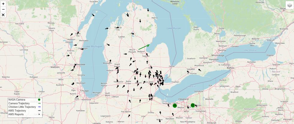 Another bright fireball lights up Ohio skies, second within a week