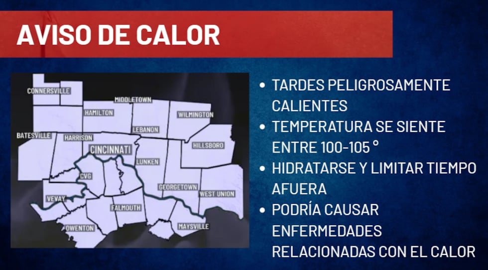 Se ha emitido un aviso por calor extremo para toda la zona triestatal desde el martes hasta el...